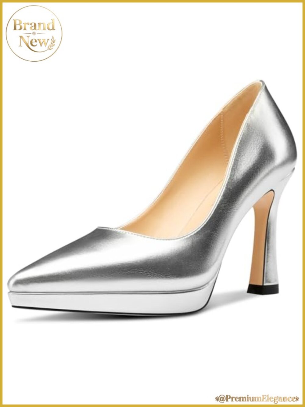 Women High Stiletto Platform Heel Pointed Toe Pumps Slip-on